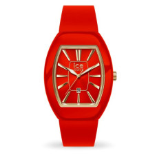 ICE-WATCH ICE Dome Red Gold 35mm 024542  – Unisex Ρολόι Quartz με Κόκκινο Λουράκι και Χρυσές Λεπτομέρειες